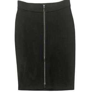 Women’s Bar III Black Faux Leather Full Front Zip Pencil Skirt - Size 6